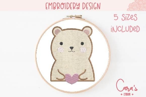 Holding Heart Bear Applique Review